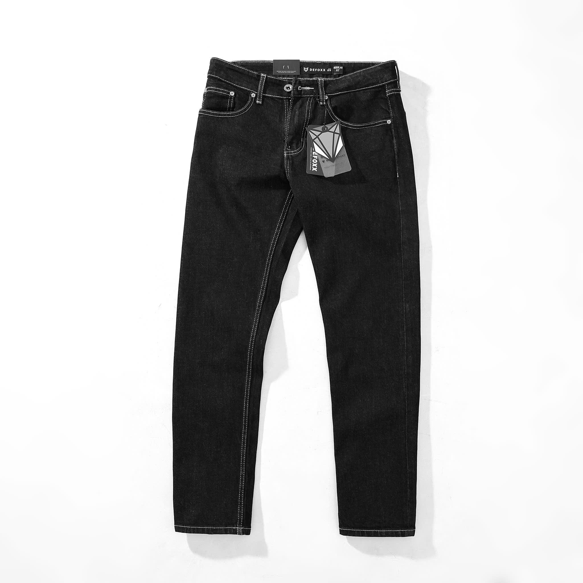 QUẦN JEANS DF INDIGO CHỈ KEM REGULAR-FIT