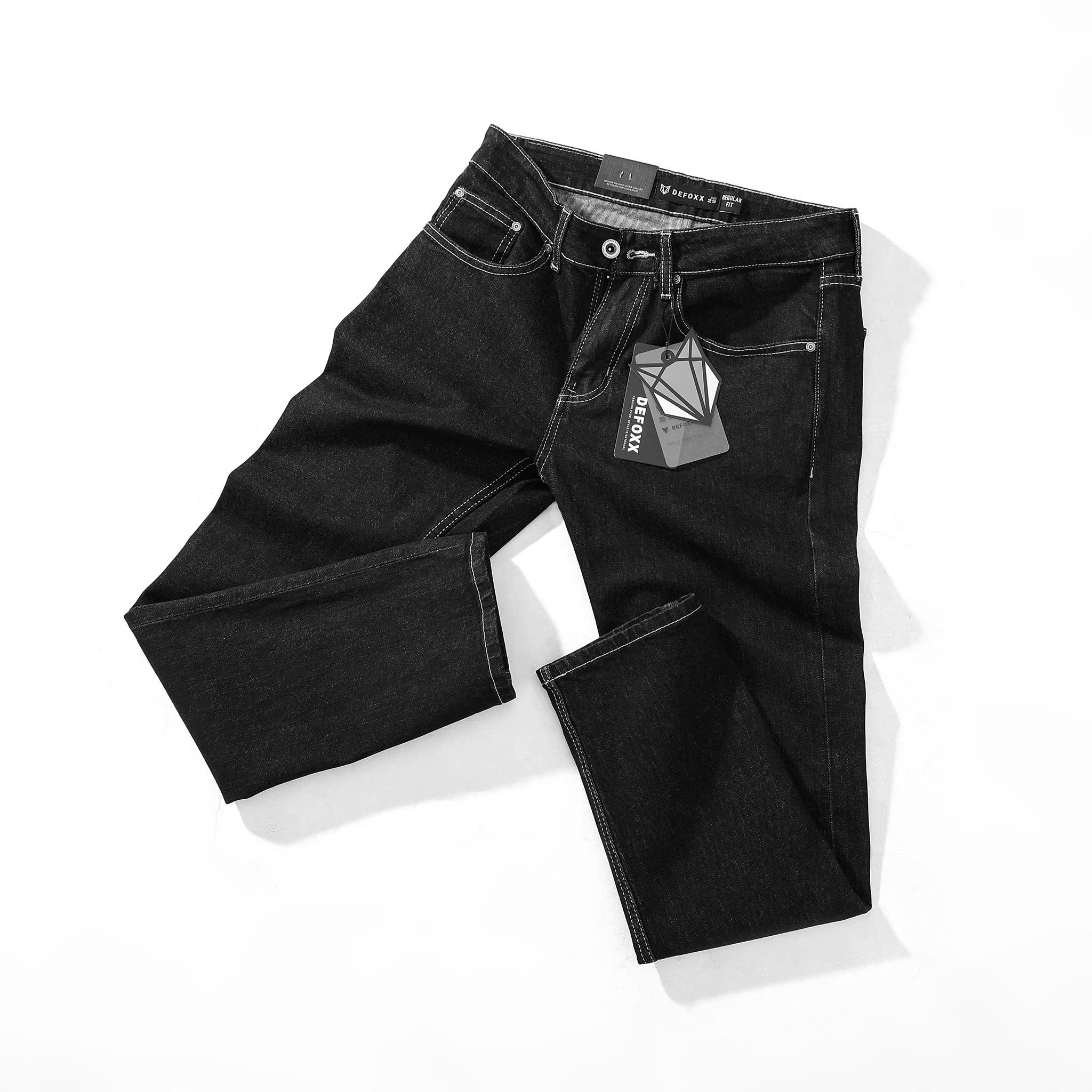 QUẦN JEANS DF INDIGO CHỈ KEM REGULAR-FIT