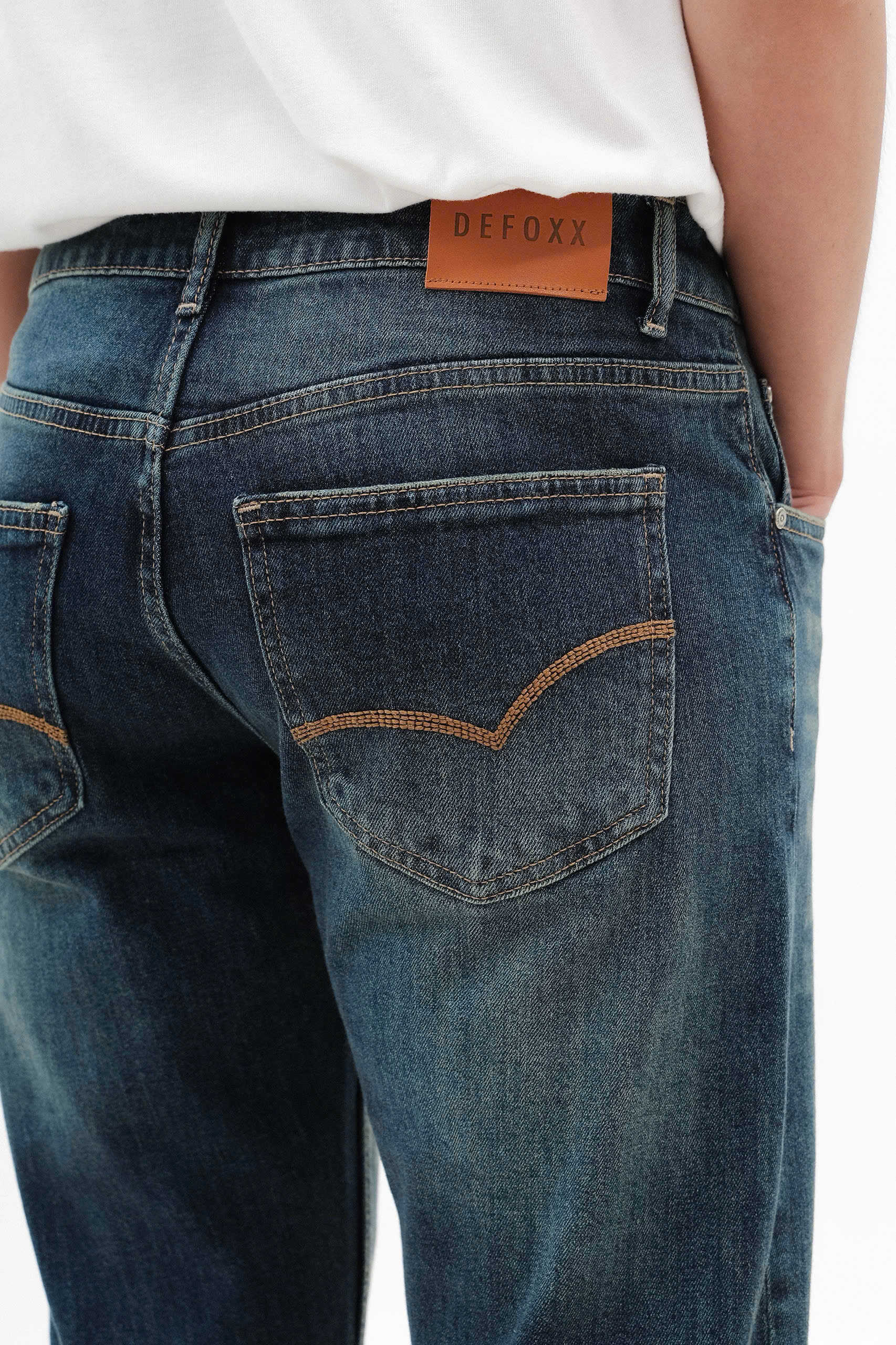QUẦN JEANS DF XANH WASH REGULAR-FIT