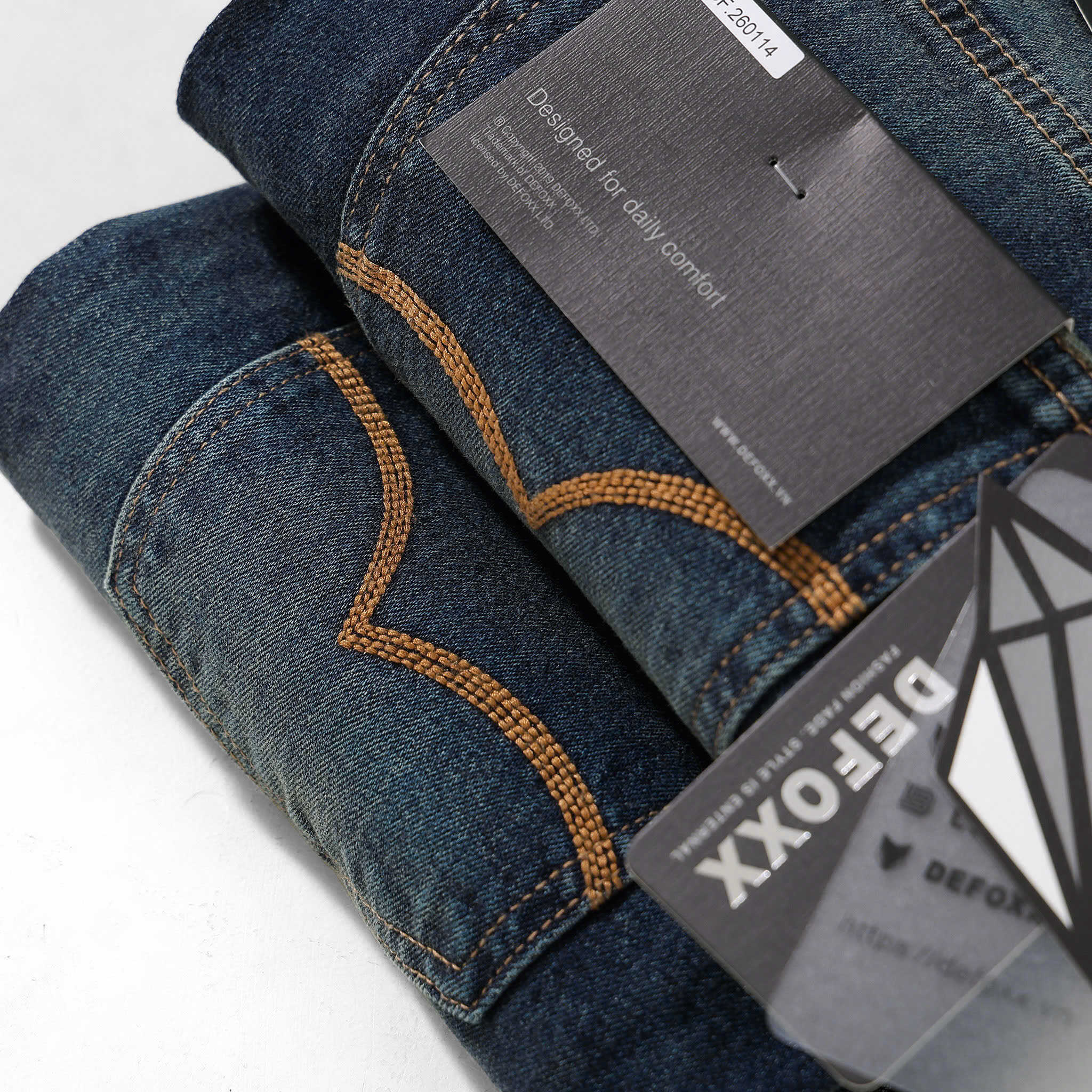 QUẦN JEANS DF XANH WASH REGULAR-FIT