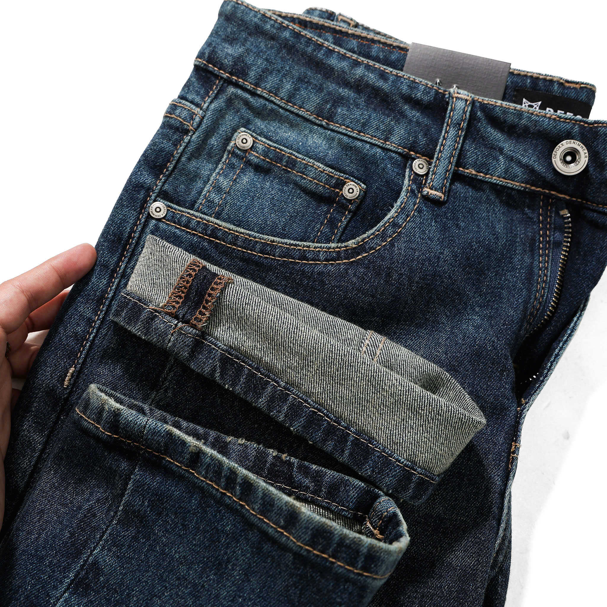 QUẦN JEANS DF XANH WASH REGULAR-FIT