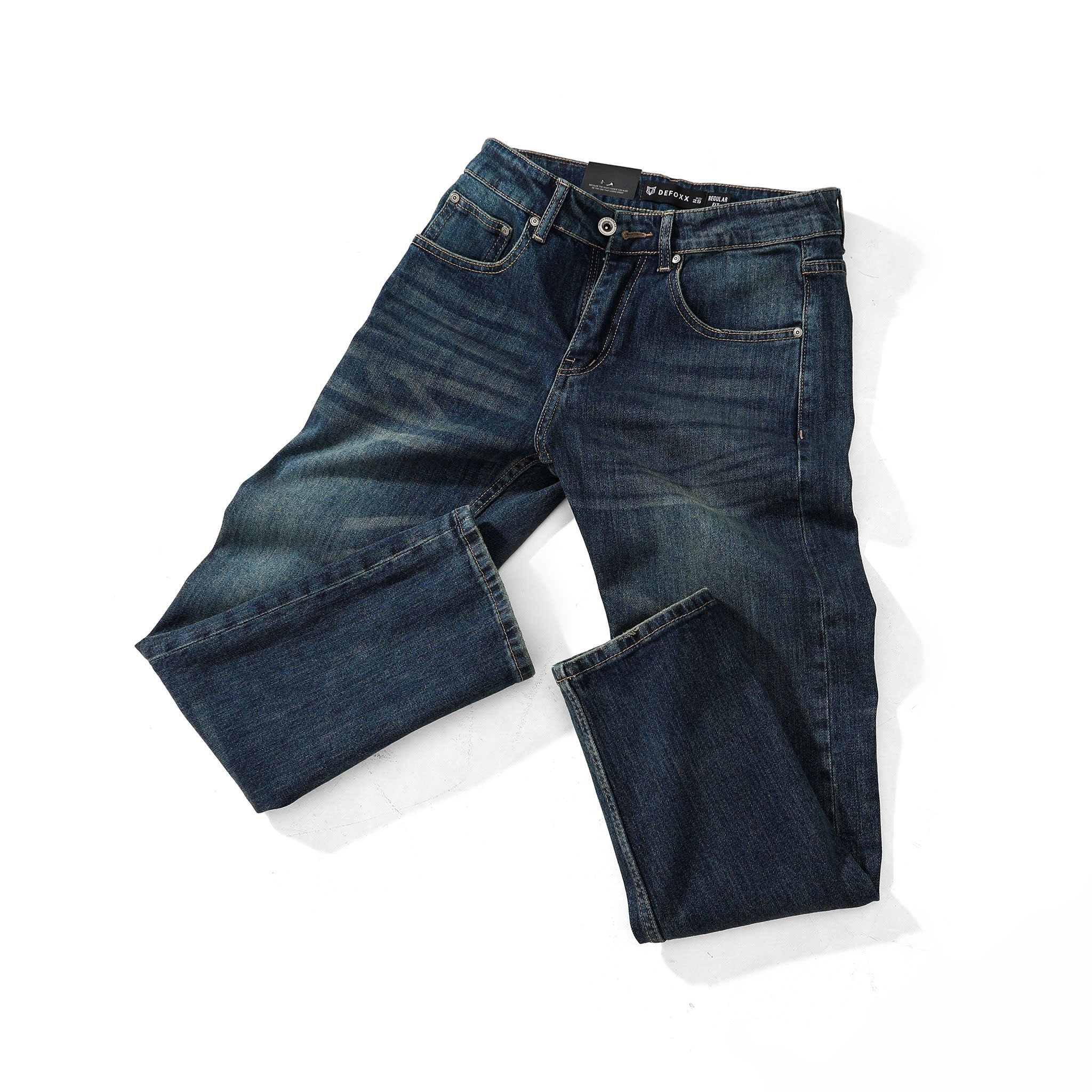 QUẦN JEANS DF XANH WASH REGULAR-FIT