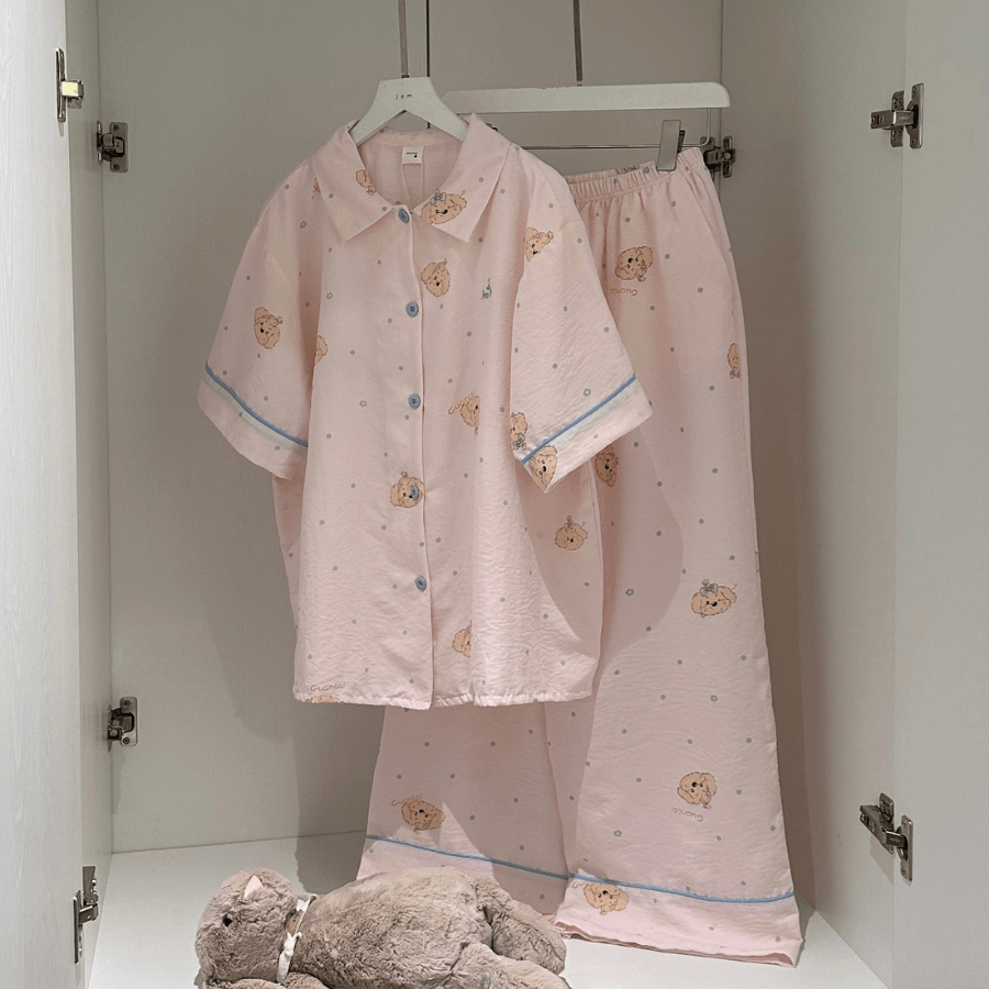 [Jemcloset] SET HIJO - SET ĐỒ BỘ BỘ NGỦ QUẦN DÀI ÁO TAY NGẮN FORM RỘNG CHẤT ĐŨI HÀN - HIJO - 8250