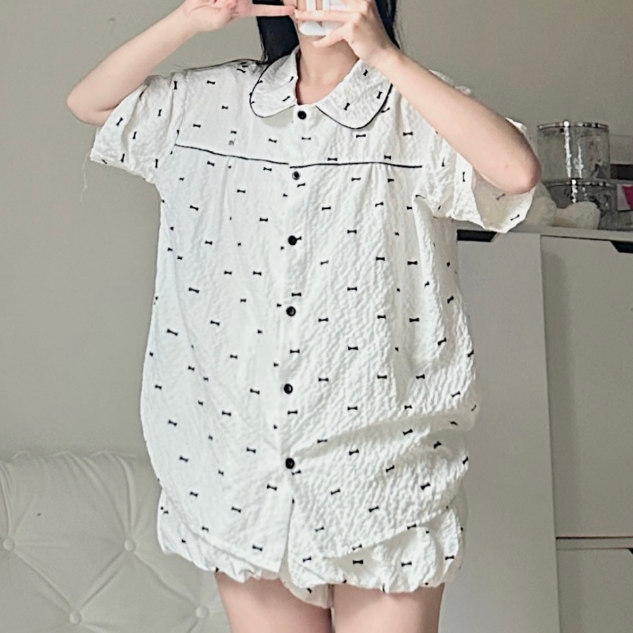 Bộ đồ ngủ nữ, đồ mặc nhà Jemcloset ,chất vải Đũi gạo Hàn mịn thoáng mát, form dáng rộng thoải mái KORI - 8184