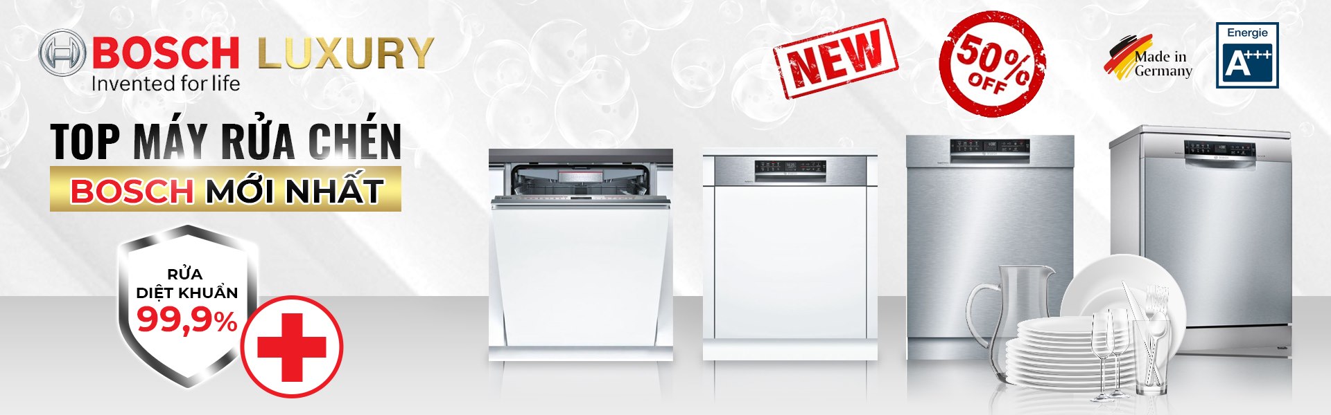 Máy rửa chén, máy rửa bát Bosch Đức chính hãng | Cam kết giá rẻ nhất