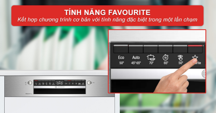 Kết hợp chương trình cơ bản với tính năng đặc biệt trong một nút nhấn Favourite