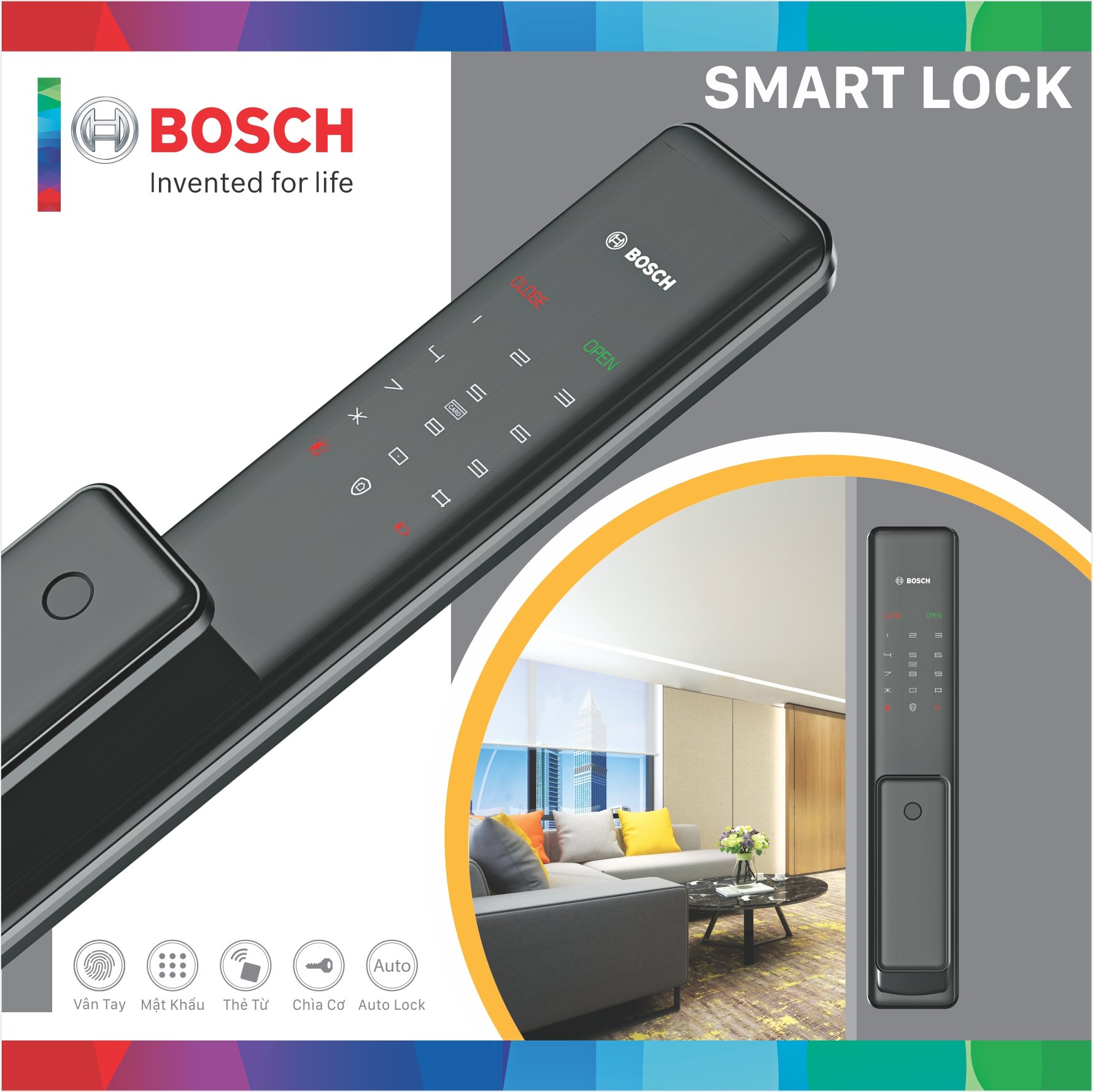 Khóa Cửa Vân Tay BOSCH FU780KB 5 fu780 b Khóa Cửa Vân Tay BOSCH FU780KB