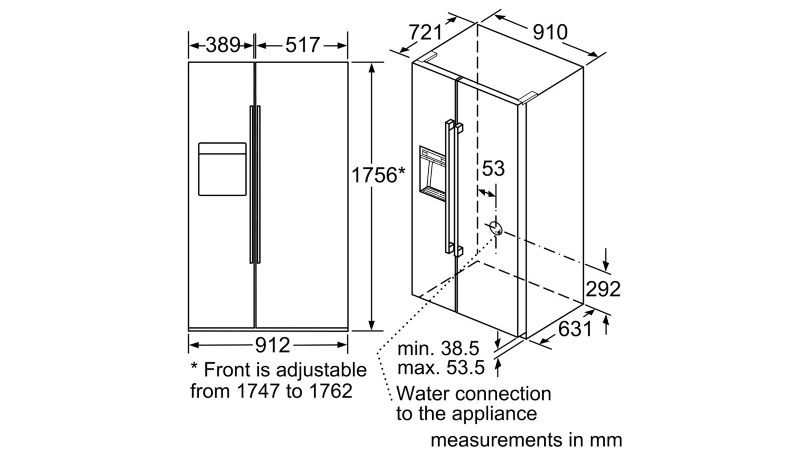 tu lanh side by side bosch kad92sb30 5 - Tủ lạnh Bosch Seri 8 KAD92SB30