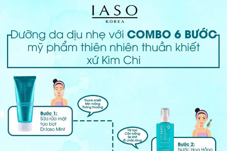Dưỡng da dịu nhẹ với combo 6 bước mỹ phẩm thiên nhiên thuần khiết xứ kim chi
