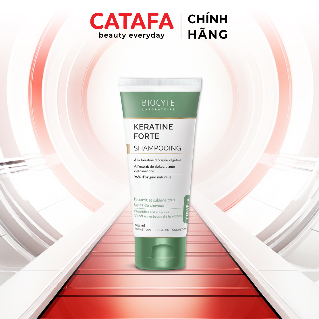 B12 Dầu gội hỗ trợ giảm gãy rụng tóc Keratine Forte Shampooing - Biocyte