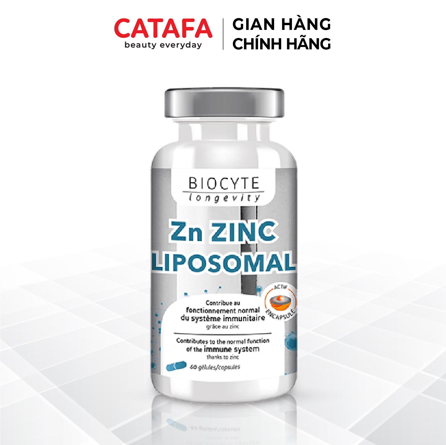 B18 Thực phẩm bảo vệ sức khỏe Zn Zinc Liposomal - Biocyte