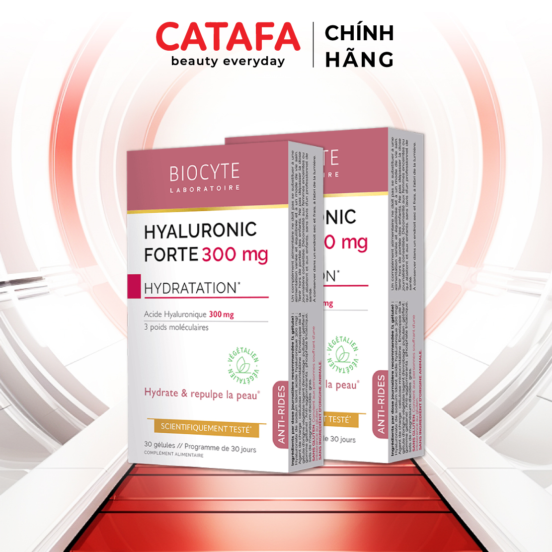 Combo 2 B17 Thực phẩm bảo vệ sức khỏe Hyaluronic Forte 300mg - Biocyte