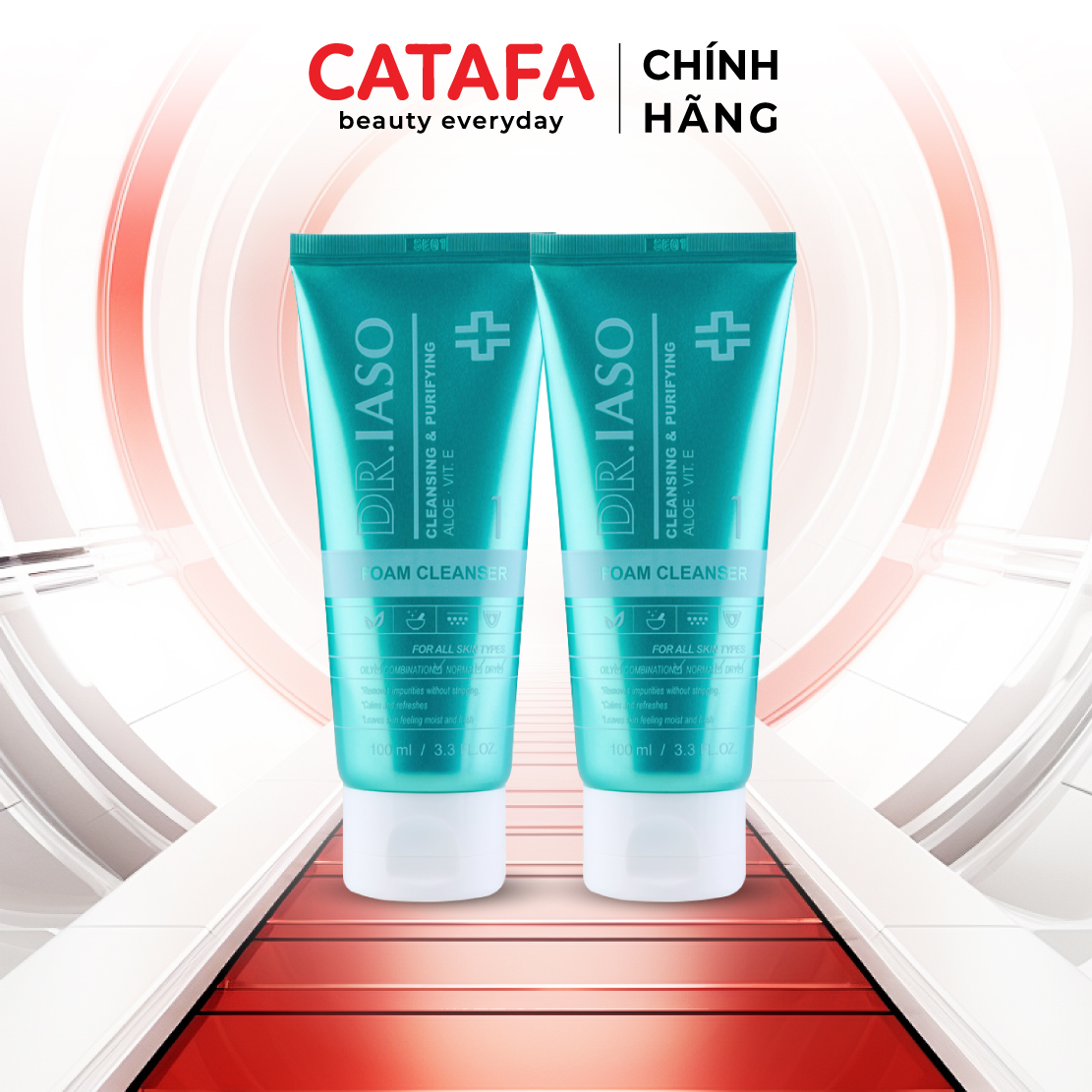 Combo 2 D32 Sữa rửa mặt Foam Cleanser - Dr IASO