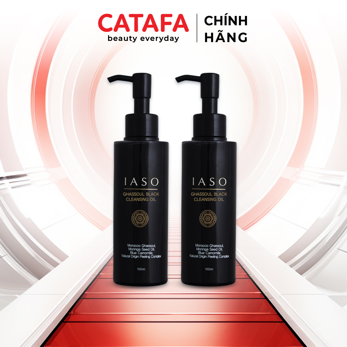 Combo 2 I54 Dầu tẩy trang Ghassoul Black Cleansing Oil - IASO