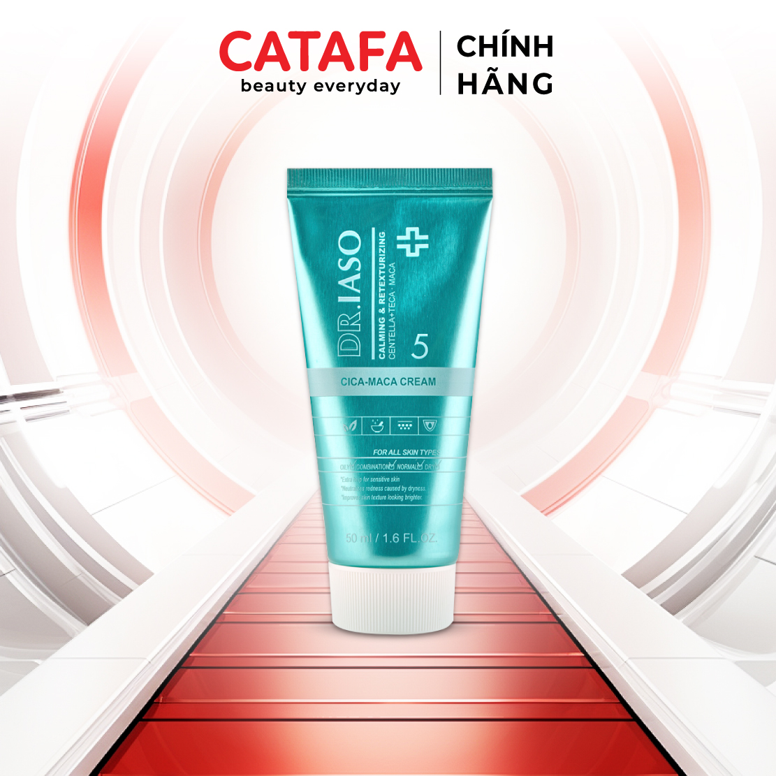 D34 Kem dưỡng ẩm giúp làm dịu da và mịn da cho da nhạy cảm Cica Maca Cream - Dr IASO