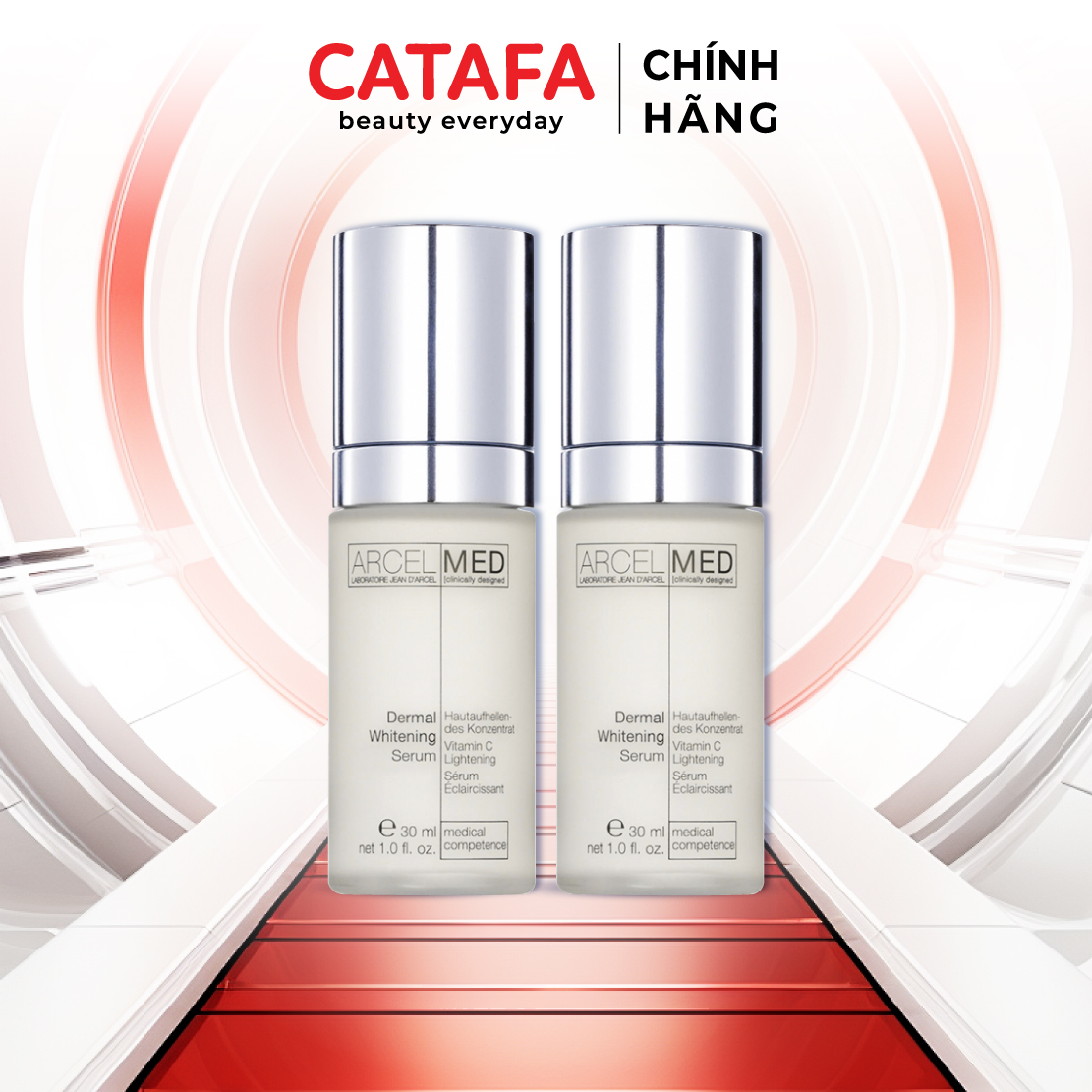 Combo 2 J106 Tinh chất giúp làm trắng sáng da và mờ vết nám Dermal Whitening Serum - Jean d'Arcel