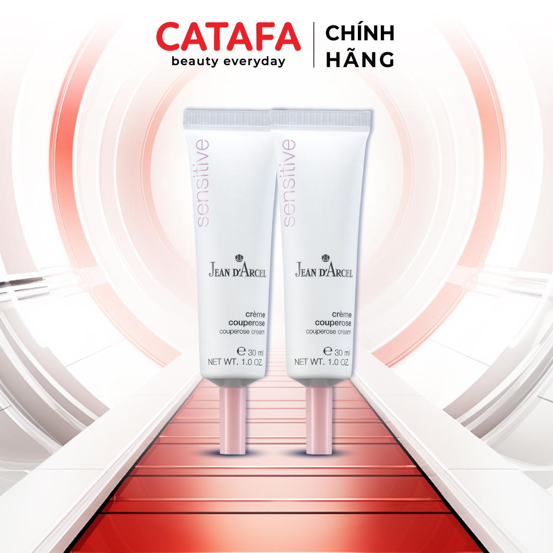 Combo 2 J118 Kem Couperose dưỡng ẩm và làm dịu da nhạy cảm Couperose Cream - Jean d'Arcel
