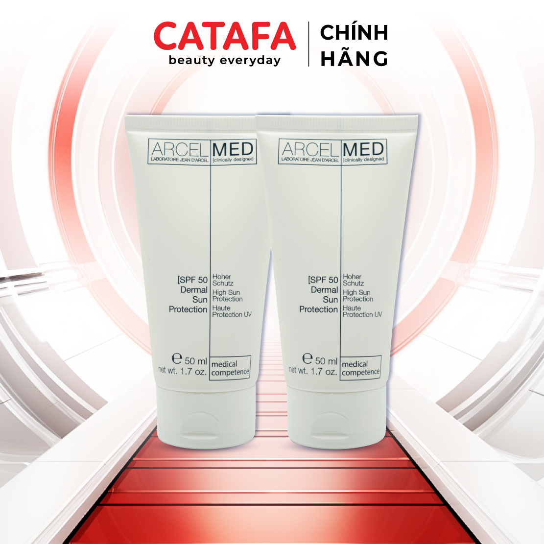 Combo 2 J26 Kem chống nắng bảo vệ da SPF50  SFP 50 Dermal Sun Protection - Jean d'Arcel