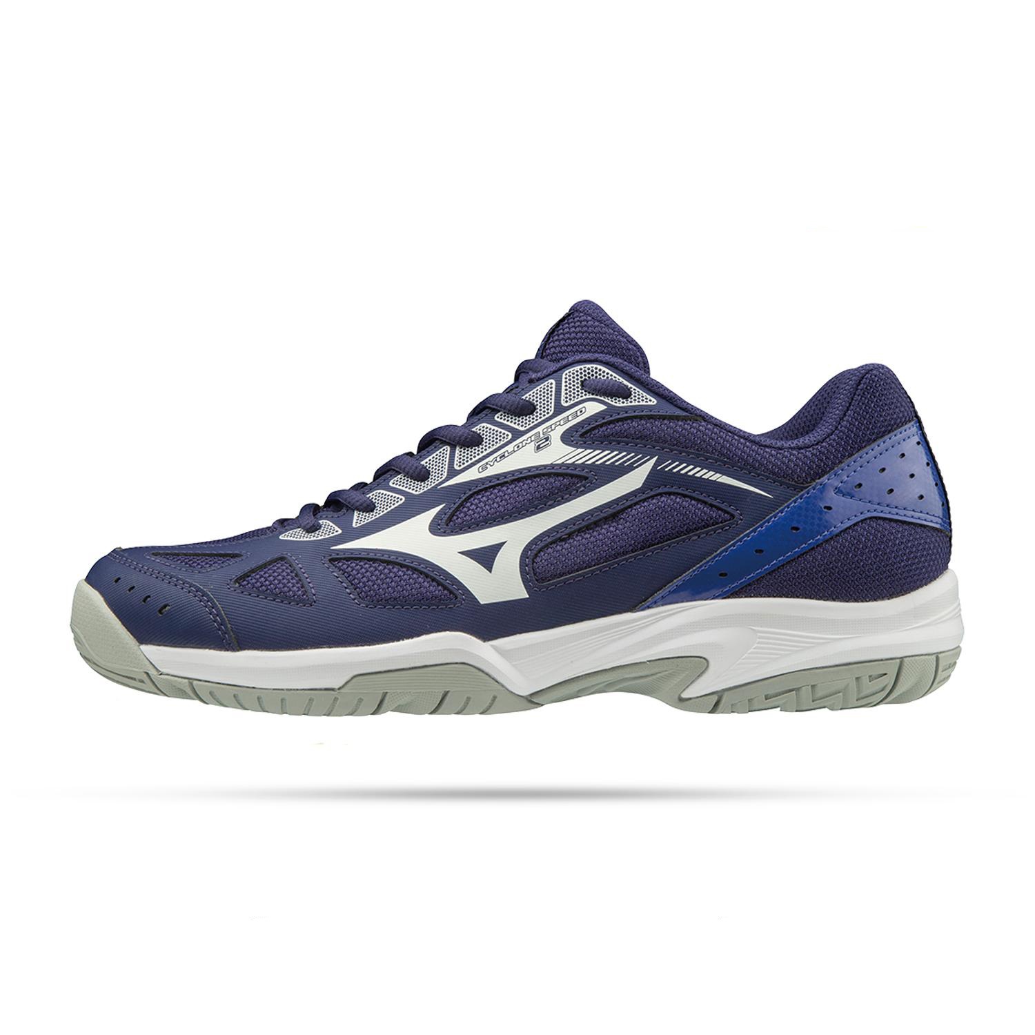 Giày cầu lông Mizuno Cyclone Speed 2 - Xanh trắng