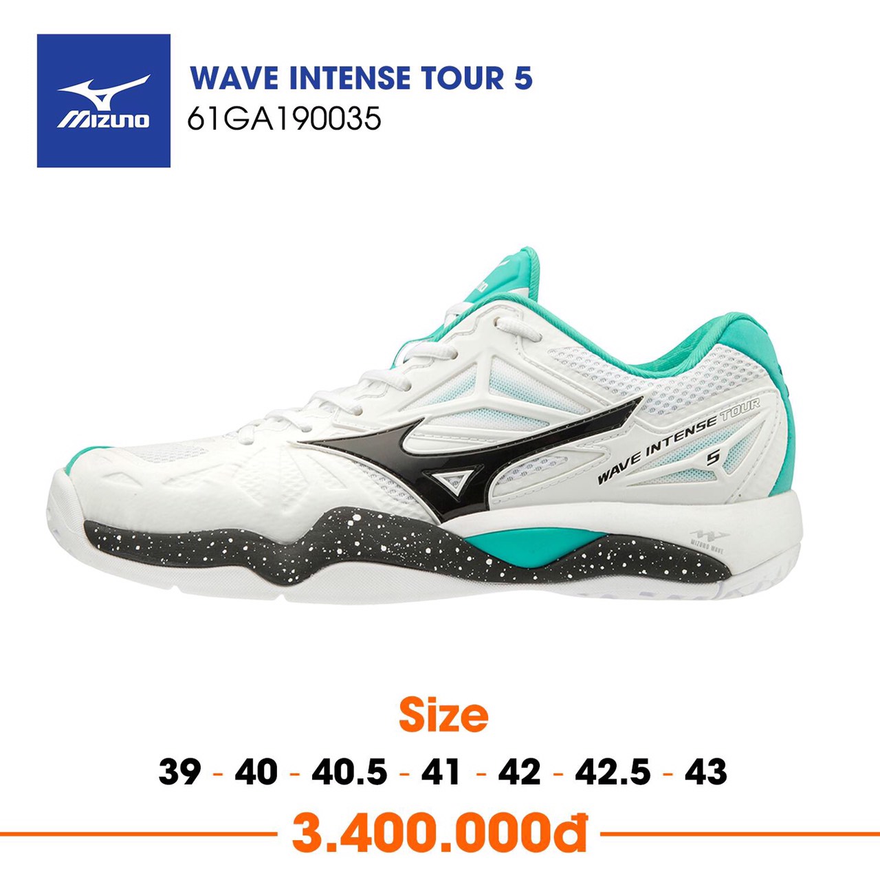 Giày Thể Thao Mizuno Wave Intense Tour 5 61GA190035