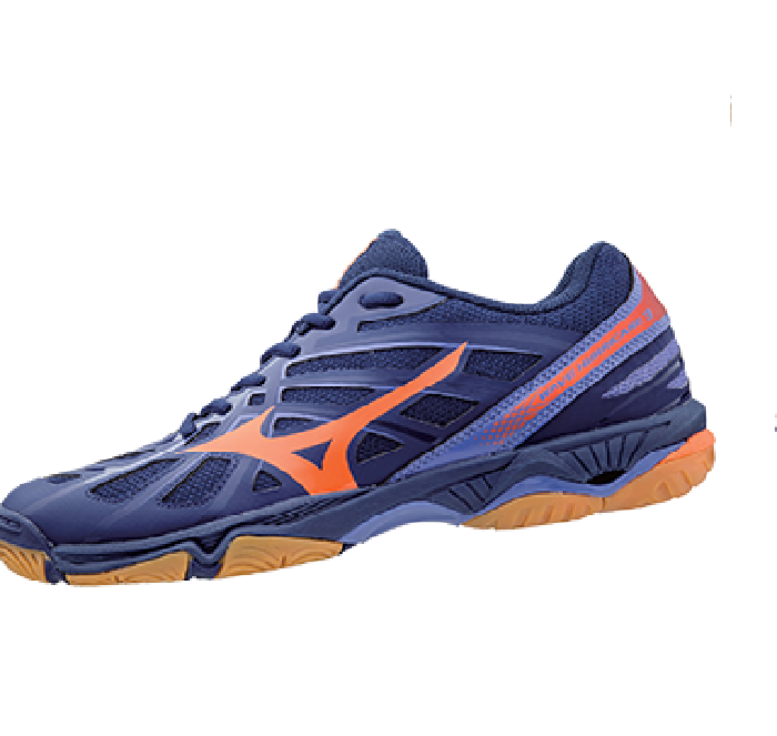 Giày Cầu Lông Mizuno WAVE HURRICANE 3 màu Xanh cam