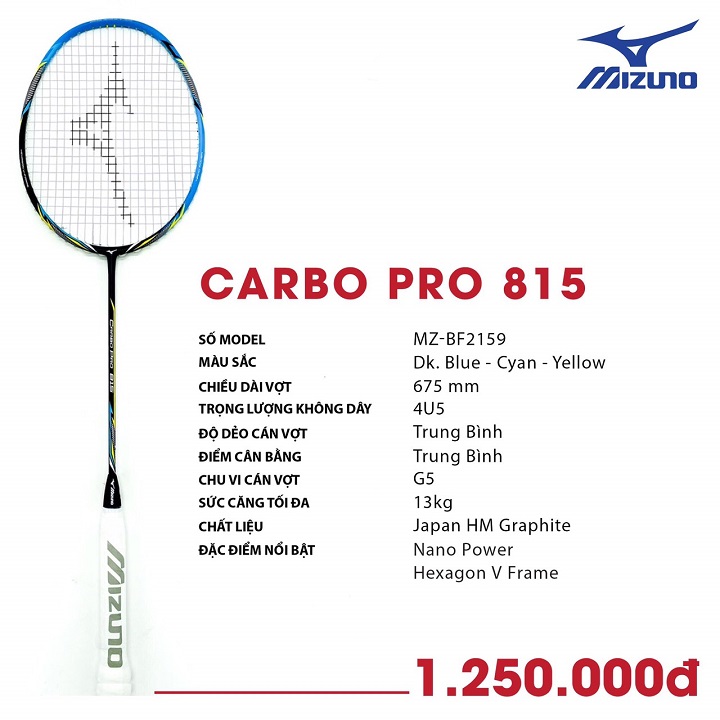 Vợt Cầu Lông Mizuno Carbo Pro 815 Chính Hãng