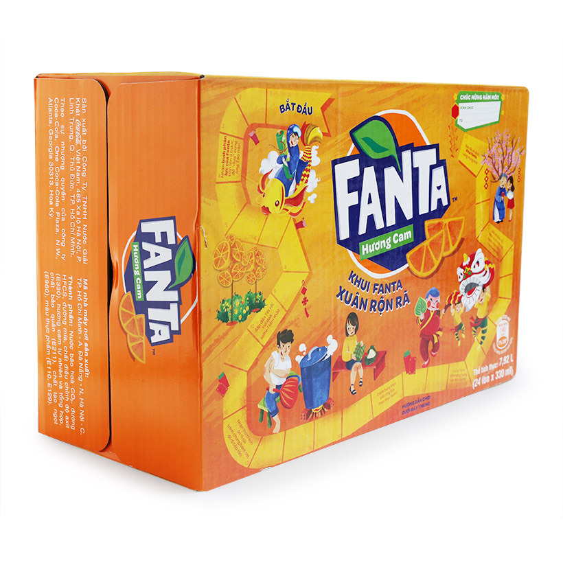 Nước giải khát hương cam Fanta lon 330ml