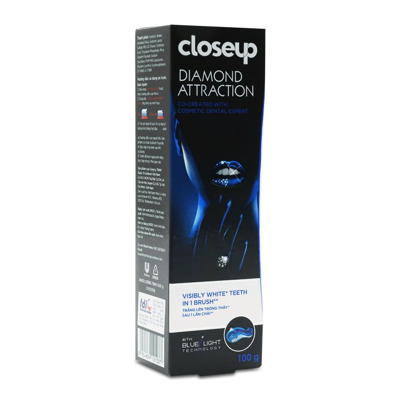 Kem đánh răng dạng gel Closeup White Attraction Diamond 100g