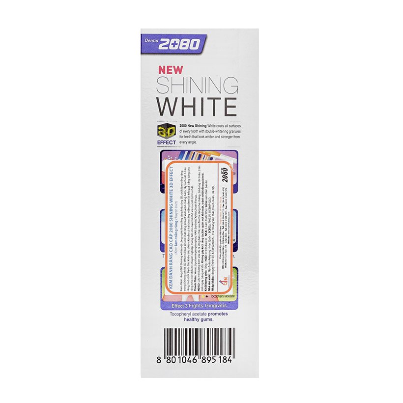 Kem đánh răng 2080 Shining White 3D Effect 100g