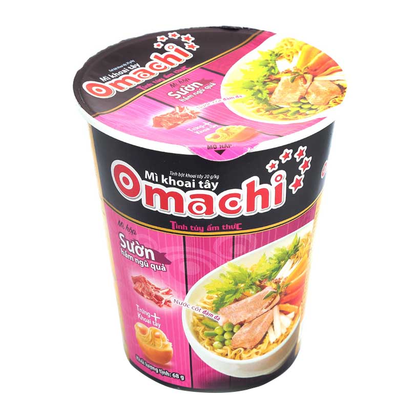 Mì khoai tây Omachi vị sườn hầm ngũ quả ly 68g