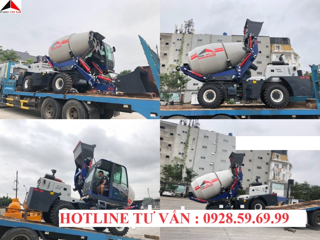 Xe Trộn Bê Tông Tự Nạp Liệu 