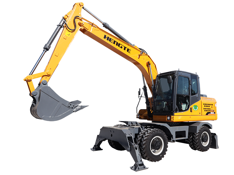 Máy xúc đào bánh lốp 0.6m3 Trung Quốc Hengte HT135W