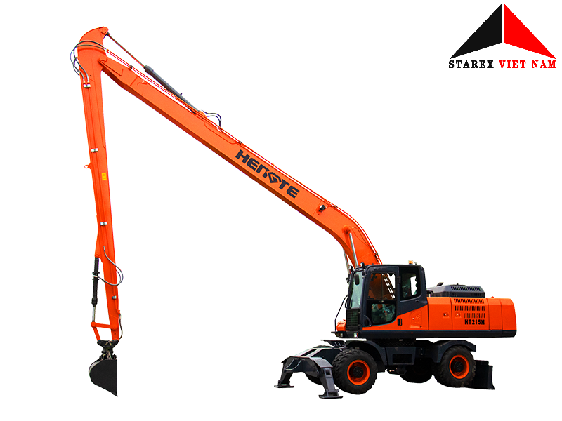 Xe đào lốp cần dài 18 mét HENGTE HT215H