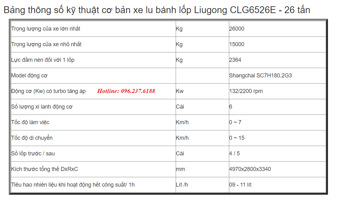 LIUGONG CLG6526E