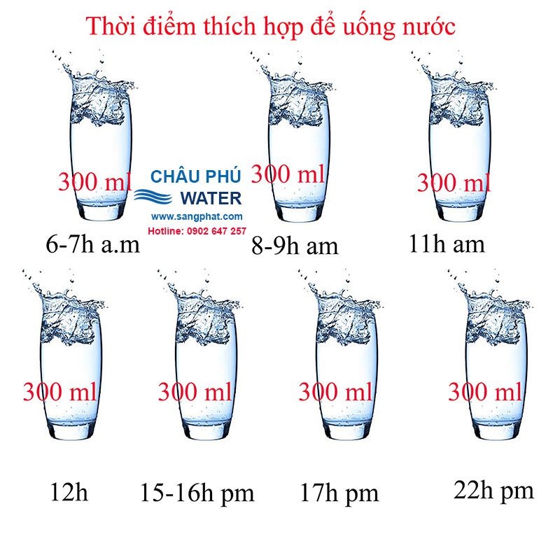 Thời điểm uống nước trong ngày