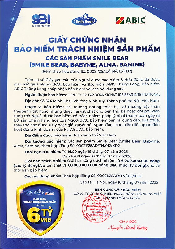 Thương hiệu dinh dưỡng đẳng cấp quốc tế