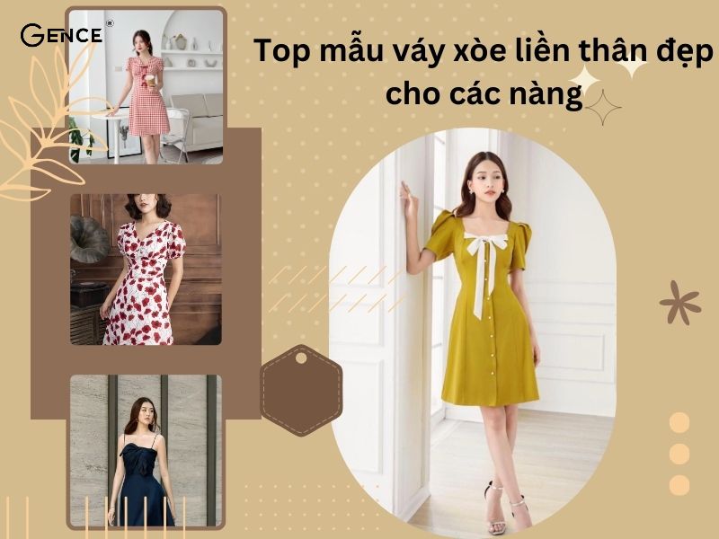 10 mẫu váy xòe liền thân đẹp và sang chảnh cho cô nàng