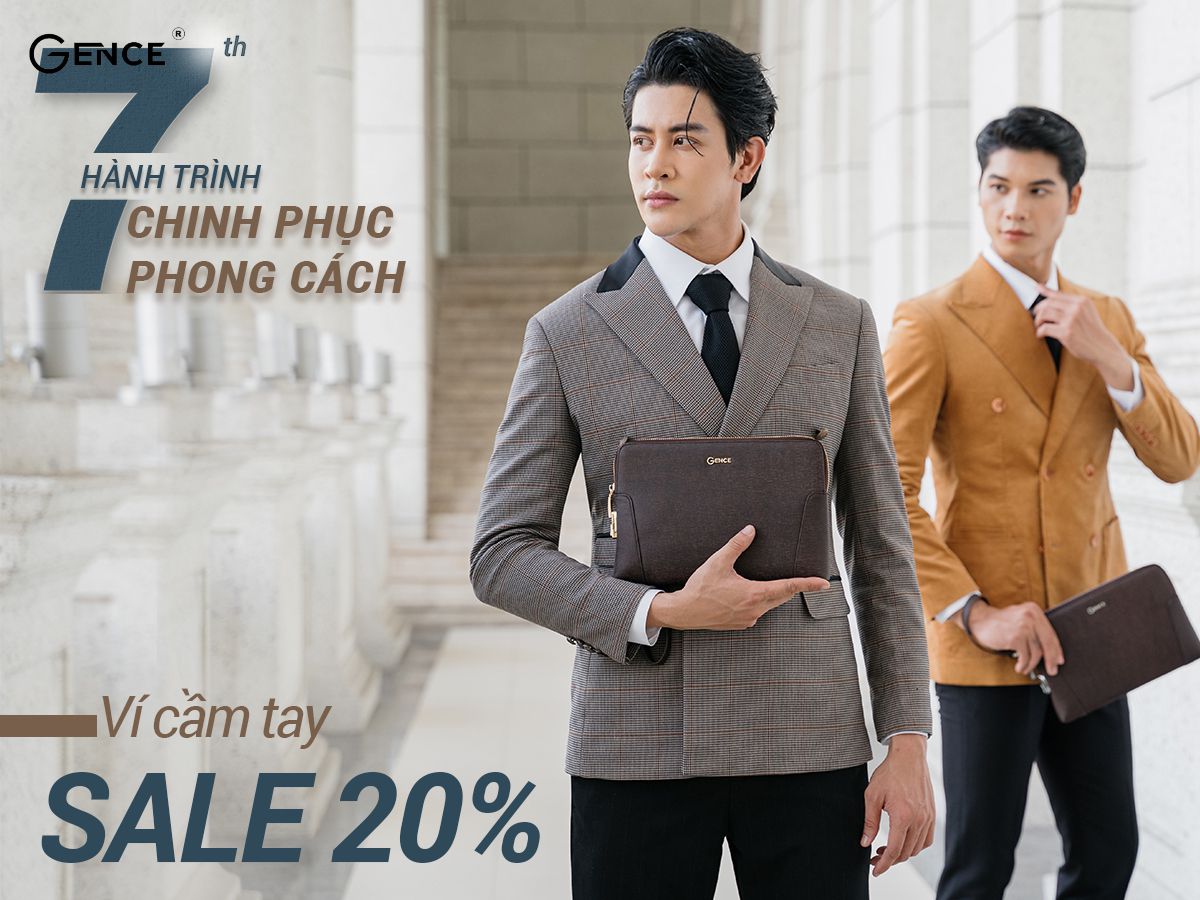 Clutch nam giảm giá 20% trong chương trình sinh nhật 7 tuổi 