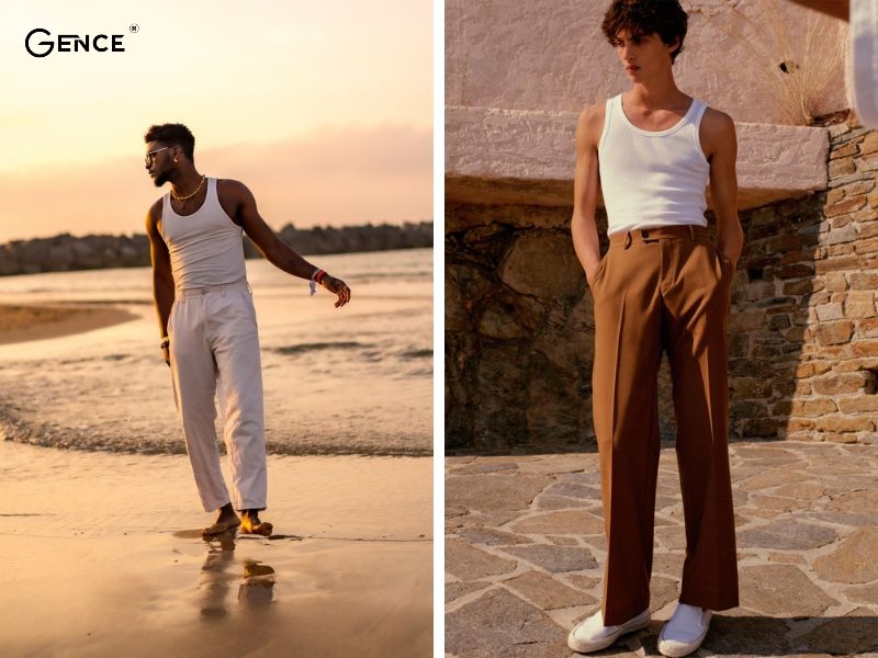 Áo ba lỗ và quần jogger năng động