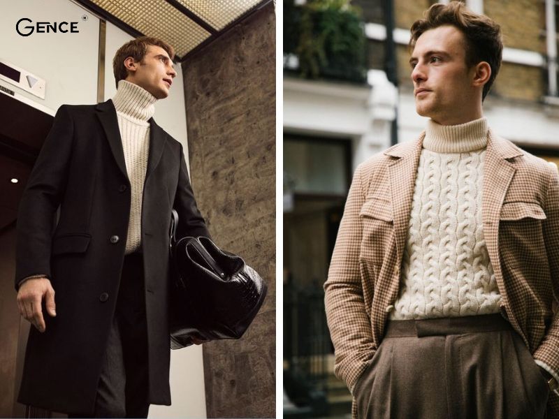 Áo len cổ lọ nam