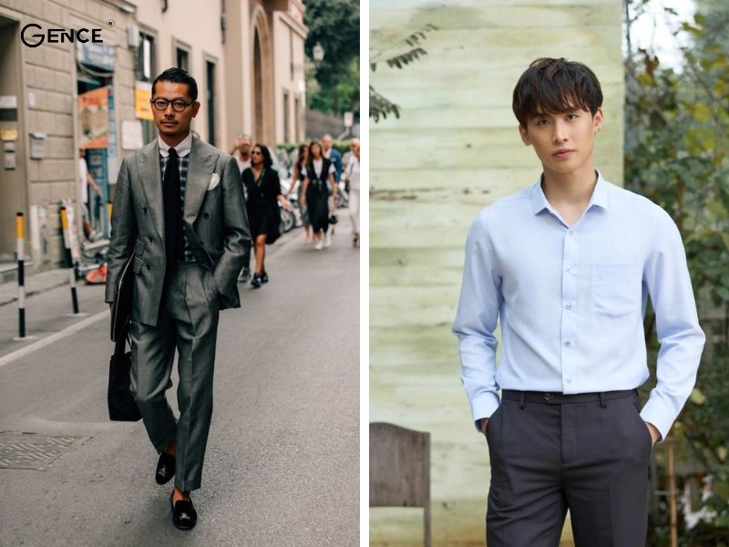 Áo sơ mi đơn sắc tôn lên vẻ đẹp lịch lãm, cổ điển