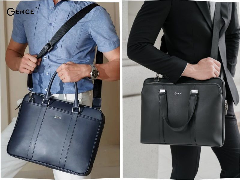 Hai cách phối đồ đi làm cùng cặp xách da Gence