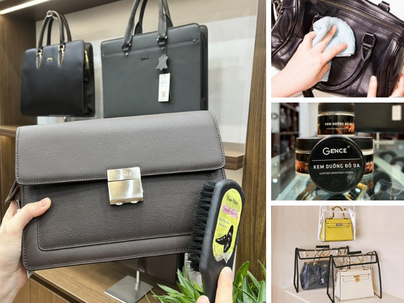 Vệ sinh túi da đúng cách giúp sản phẩm bền hơn