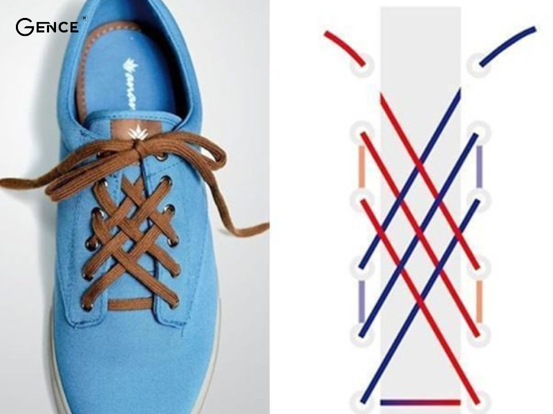 Ấn tượng với cách buộc dây giày dạng lưới