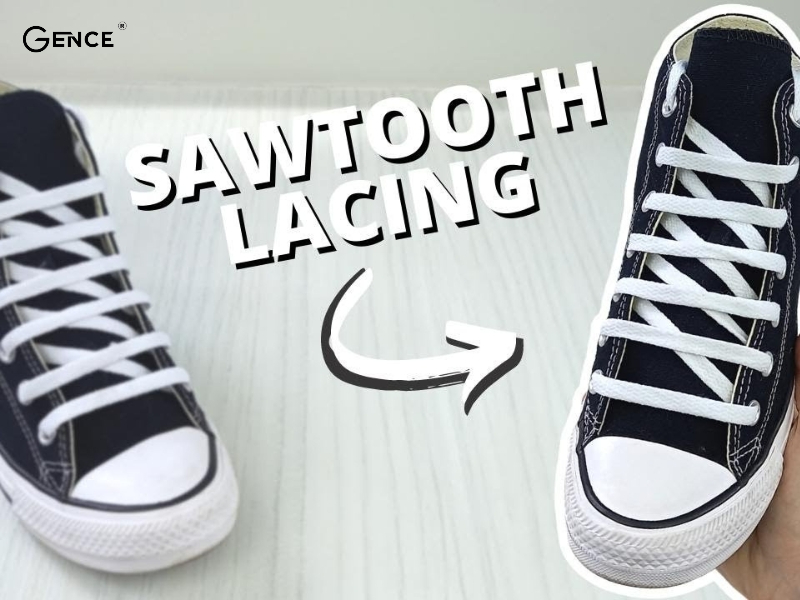 Hướng dẫn thắt dây giày theo kiểu Sawtooth