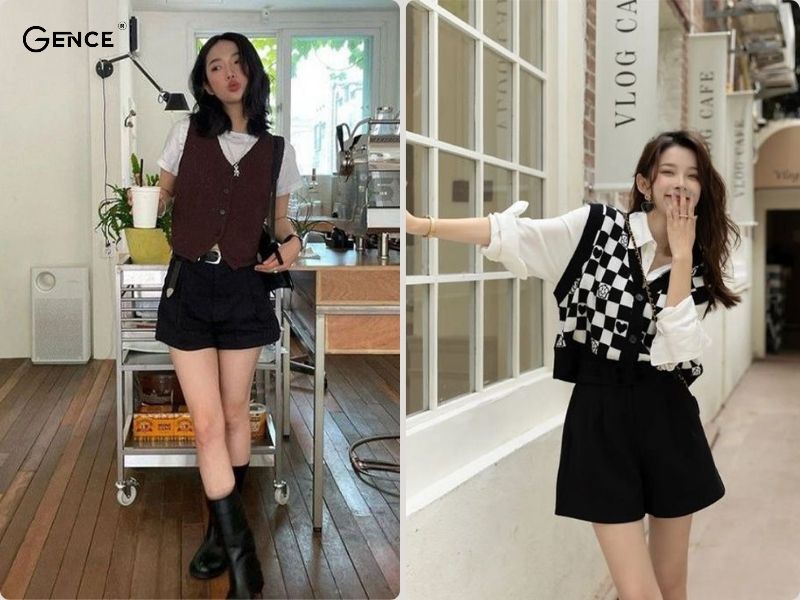 Lên đồ cá tính, năng động cùng áo ghi lê nữ và quần short