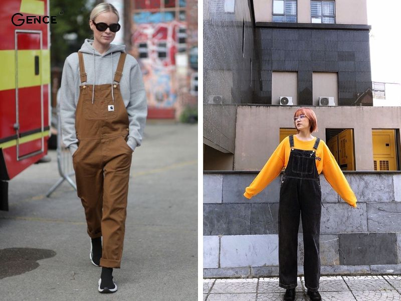 Đa phong cách với sweater và yếm nữ