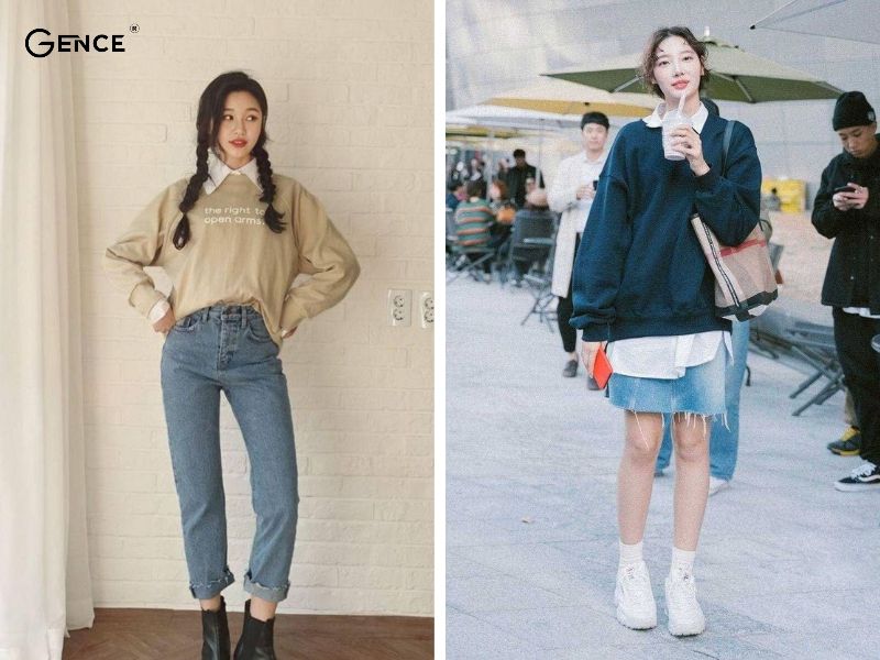 Mix-match thời trang cùng sweater và sơ mi nữ