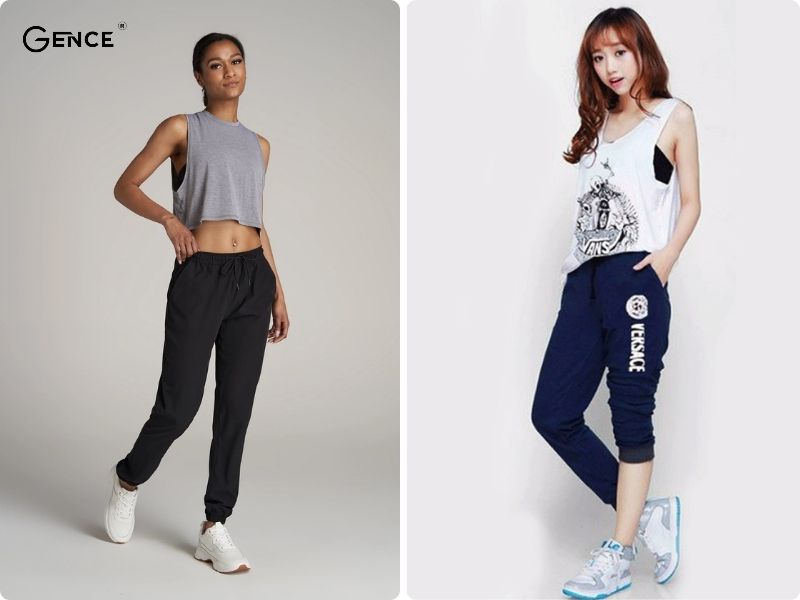 Phong cách thể thao trẻ trung: áo tanktop phối quần jogger