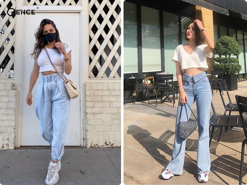 Năng động lên phố cùng áo croptop phối balenciaga triple s